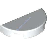 Деталь Лего Плитка Круглая 1 х 2 Половинки Цвет Белый