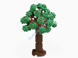 Набор Деталей Лего от Выбери Кубик ДЕРЕВО Ярко-Зеленый
