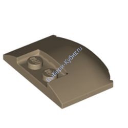 Деталь Лего Клин 3 x 4 x 2/3 Тройной Изогнутый Цвет Темно-Песочный