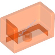 Деталь Лего Панель 1 х 2 х 1 С Закругленными Углами И 2 Сторонами Цвет Прозрачно-Неоново-Оранжевый