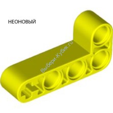 Деталь Лего Техник Бим 2 х 4 L-Формы Толстый Цвет Неоново-Желтый