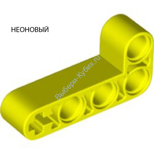 Деталь Лего Техник Бим 2 х 4 L-Формы Толстый Цвет Неоново-Желтый