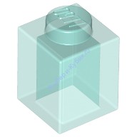 Деталь Лего Кубик 1 х 1 Цвет Прозрачно-Голубой
