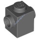 Деталь Лего Кубик Модифицированный 1 х 1 С Штырьками На Противоположных Сторонах Цвет Темно-Серый