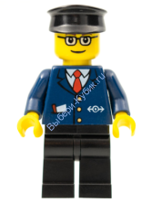 Минифигурка Лего Сити - Водитель поезда