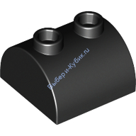Деталь Лего Кубик Модифицированный 2 х 2 Закругленный С Двумя Штырьками Цвет Черный
