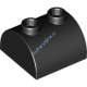 Деталь Лего Кубик Модифицированный 2 х 2 Закругленный С Двумя Штырьками Цвет Черный