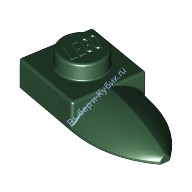 Деталь Лего Пластина 1 х 1 С Горизонтальным Зубом Цвет Темно-Зеленый