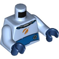 Деталь Лего Торс С Рисунком Цвет Ярко-Светло-Голубой