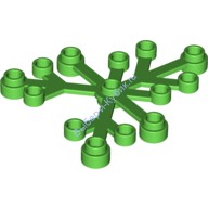 Деталь Аналог Совместимый С Лего Листья 6 х 5 Цвет Ярко-Зеленый 