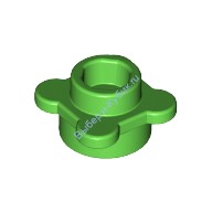 Деталь Лего Пластина Круглая 1 х 1 С Лепестками (4 Лепестка) Цвет Ярко-Зеленый