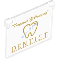 Деталь Лего Стекло Для Окна 1 X 4 X 3 - С Рисунком Цвет Прозрачный