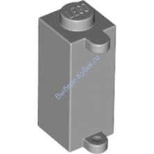 Деталь Лего Кубик Модифицированный 1 х 1 х 2 С Держателями Цвет Светло-Серый