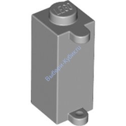 Деталь Лего Кубик Модифицированный 1 х 1 х 2 С Держателями Цвет Светло-Серый