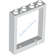 Деталь Лего Дверная Рама 1 х 4 х 4 (Для Подъемной Двери) Цвет Белый