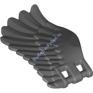 Деталь Лего Крыло 4 X 7 Левое С Перьями Цвет Темно-Серый