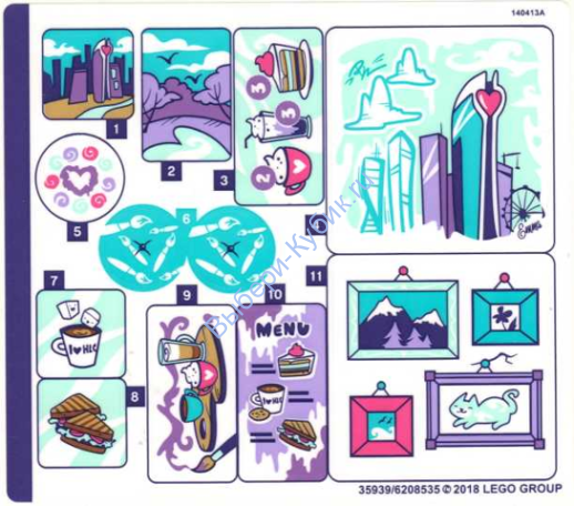Наклейки К Набору Лего 41336 (35939/6208535)