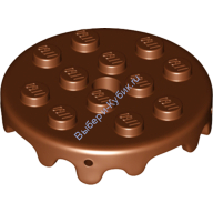 Деталь Лего Глазурь для торта 4 x 4 Цвет Коричневый