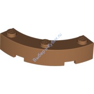 Деталь Лего Кубик Круглый Угол 4 х 4 С Тремя Шляпками Цвет Карамельный