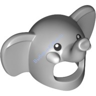 Деталь Лего Маска С Рисунком Цвет Светло-Серый