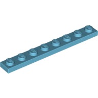 Деталь Лего Пластина 1 х 8 Цвет Умеренно-Лазурный