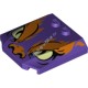 Деталь Лего Клин 4 x 4 x 2/3 Тройной Изогнутый С Рисунком Цвет Темно-Фиолетовый