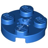 Деталь Лего Пластина Круглая 2 х 2 С Отверстием Под Ось Цвет Синий