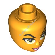 Деталь Лего Голова Мини Долл Цвет Ярко-Светло-Оранжевый