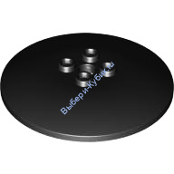 Деталь Лего Тарелка 6 х 6 Перевернутая - Закрытые Штырьки Цвет Черный