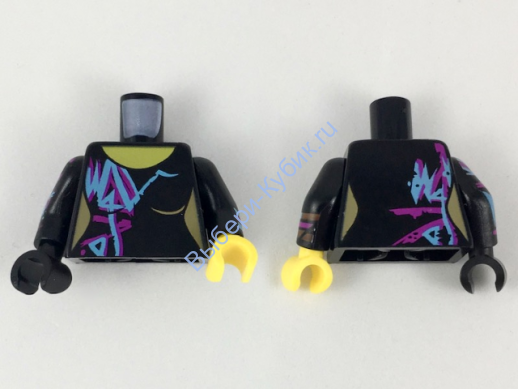 Деталь Лего Торс Цвет Черный