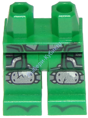 Деталь Лего Ноги С Рисунком Цвет Зеленый