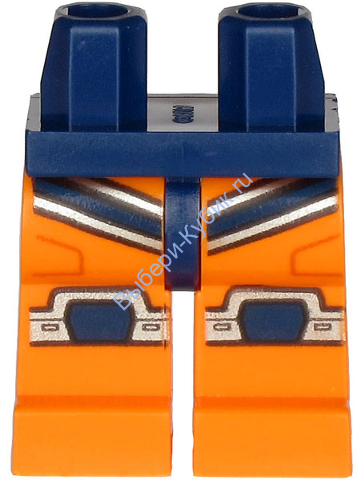 Деталь Лего Ноги С Рисунком Цвет Темно-Синий