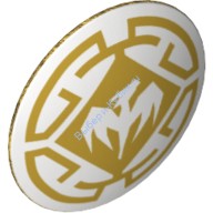 Деталь Лего Щит С Рисунком Цвет Перламутрово-Золотой