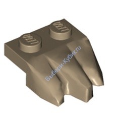 Деталь Лего Пластина 1 х 2 С 3 Когтями Цвет Темно-Песочный