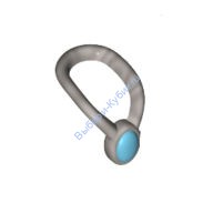 Деталь Лего Амулет На Цепочке С Лазурным Камнем Цвет Перламутрово-Светло-Серый