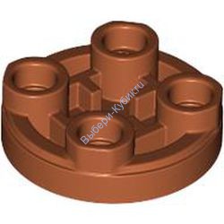 Деталь Лего Плитка Круглая 2 х 2 Перевернутая Цвет Темно-Оранжевый