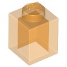 Деталь Лего Кубик 1 х 1 Цвет Прозрачно-Оранжевый