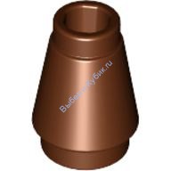 Деталь Лего Конус 1 х 1 С Верхним Пазом Цвет Коричневый