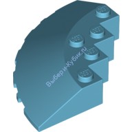 Деталь Лего Кубик Круглый Угол 6 х 6 С Наклонным Боком И Фаской Цвет Умеренно-Лазурный