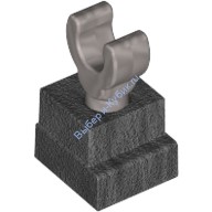 Деталь Лего Нога Скелета с квадратной ступнёй Цвет Перламутрово-Светло-Серый