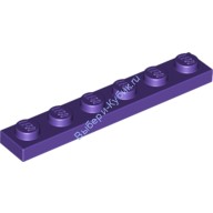 Деталь Лего Пластина 1 х 6 Цвет Темно-Фиолетовый