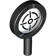 Деталь Лего Увеличительное Стекло С Рисунком Цвет Черный