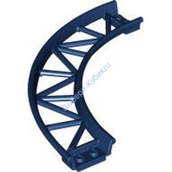 Деталь Лего Путь Для Поезда / Роликовой Машины Изогнутый 90 Градусов Цвет Темно-Синий