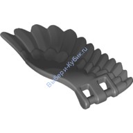 Деталь Лего Крыло 4 X 7 Правое С Перьями Цвет Темно-Серый