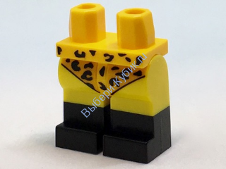 Деталь Лего Бедра И Ноги С Рисунком Цвет Ярко-Светло-Оранжевый