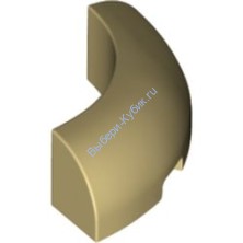 Деталь Лего Кубик Круглый Угол 3 x 3 x 1 Без Штырьков Цвет Песочный