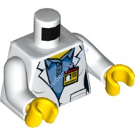 Деталь Лего Торс С Рисунком Цвет Белый