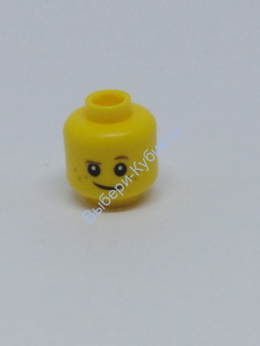 Деталь Аналог Совместимый С Лего Голова Минифигурки Мужская Цвет Желтый 