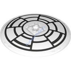 Деталь Лего Тарелка (Радар) 10 х 10 Перевернутая С Рисунком Цвет Прозрачный