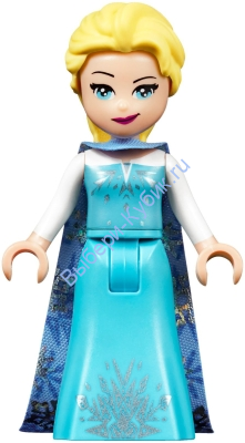 Elsa - Medium Blue Long Narrow Cape, White Sleeves (41155)